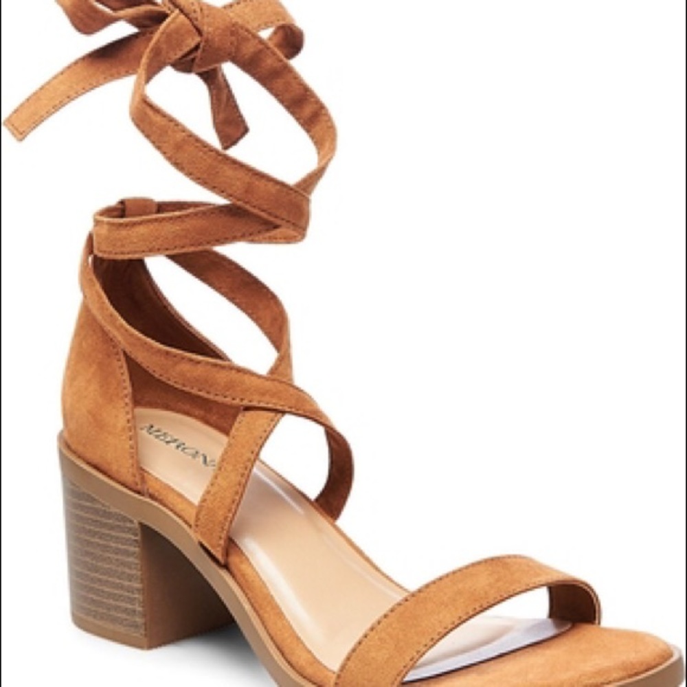 Laced Up Heeled Sandals